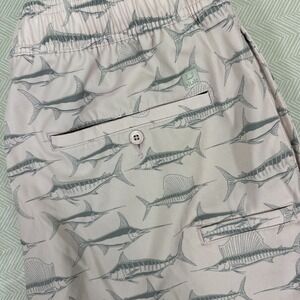 HUK Mens XL Pink Playa Quick-Drying Fishing Swimming 6" Shorts Drawstring Flaw‎